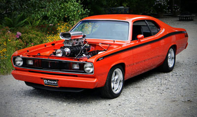 1970 Plymouth Duster with supercharged (blown) 440 engine